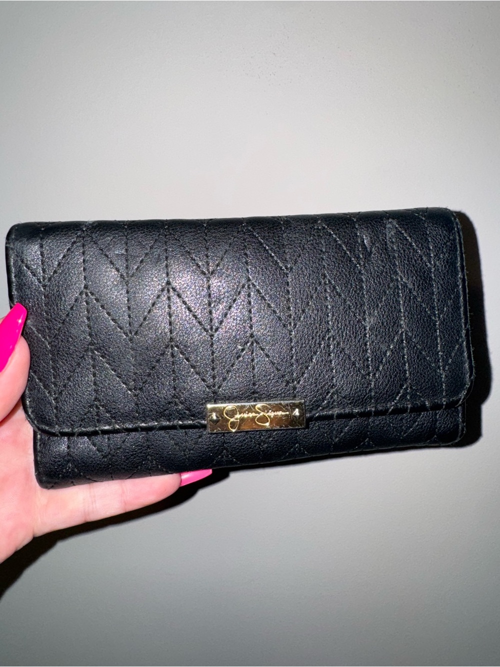 Jessica Simpson Black Quilted Women's Wallet